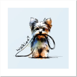 WALKIES- Yorkie Posters and Art